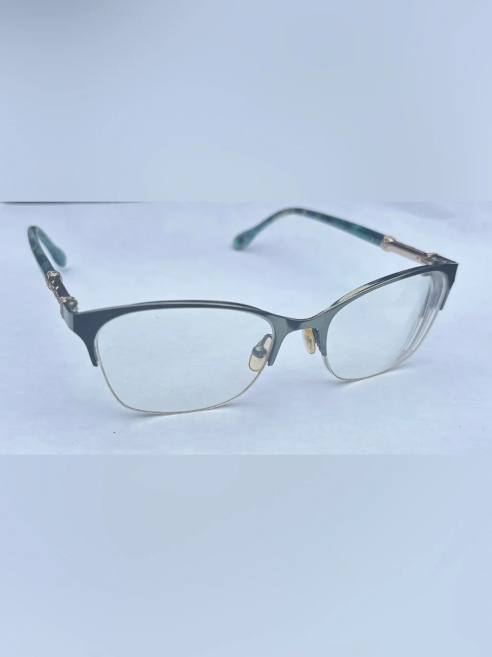 Lilly Pulitzer Eyeglasses Frames Only Carney Gold Teal Brown Purple Tortoise